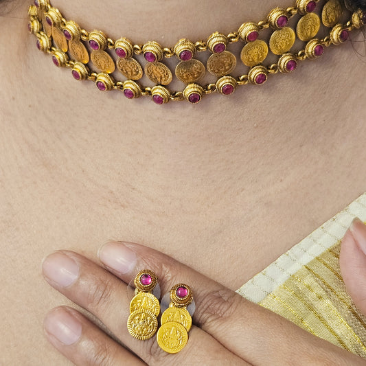 1 Choker coin Ruby- Onam