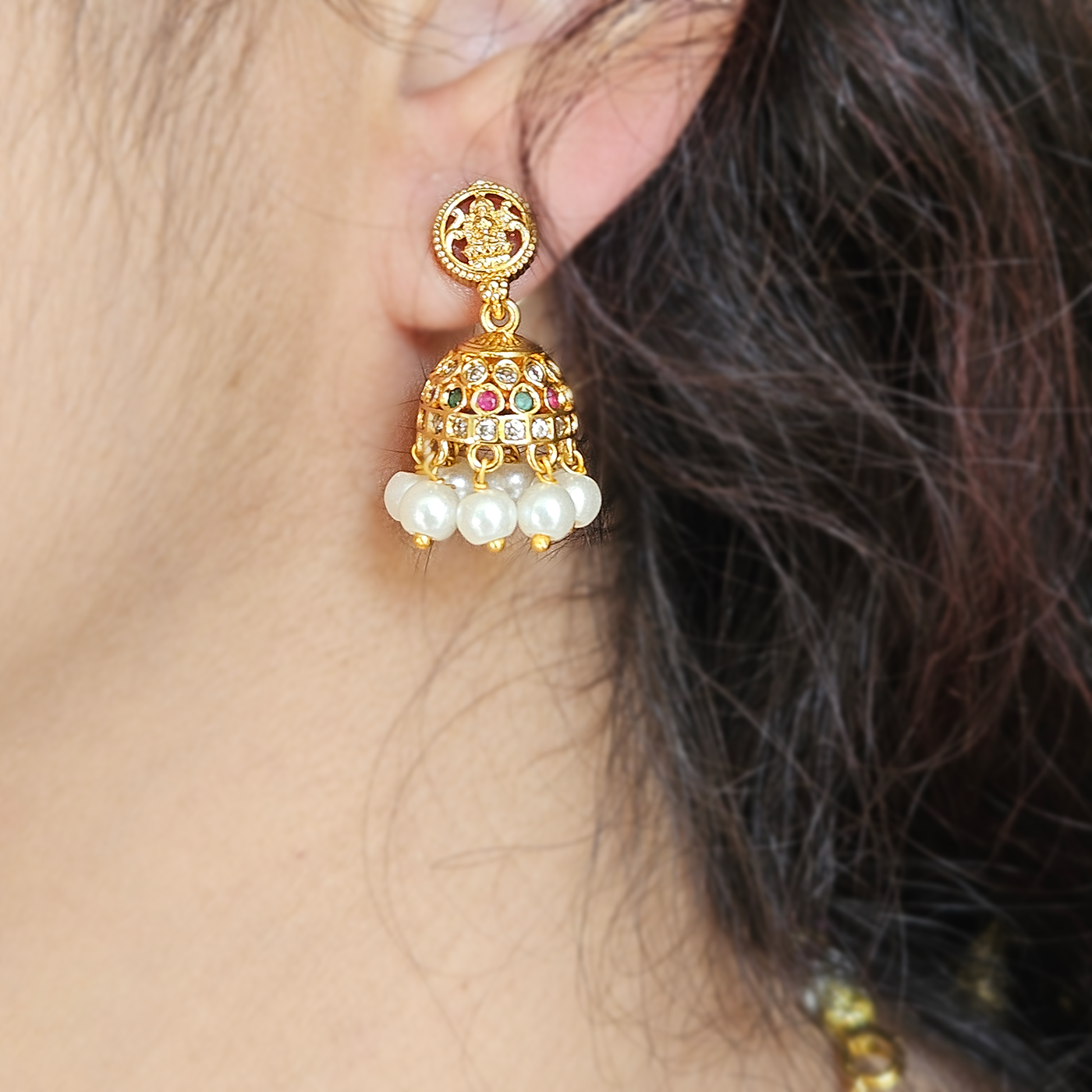 Attige with jhumkas