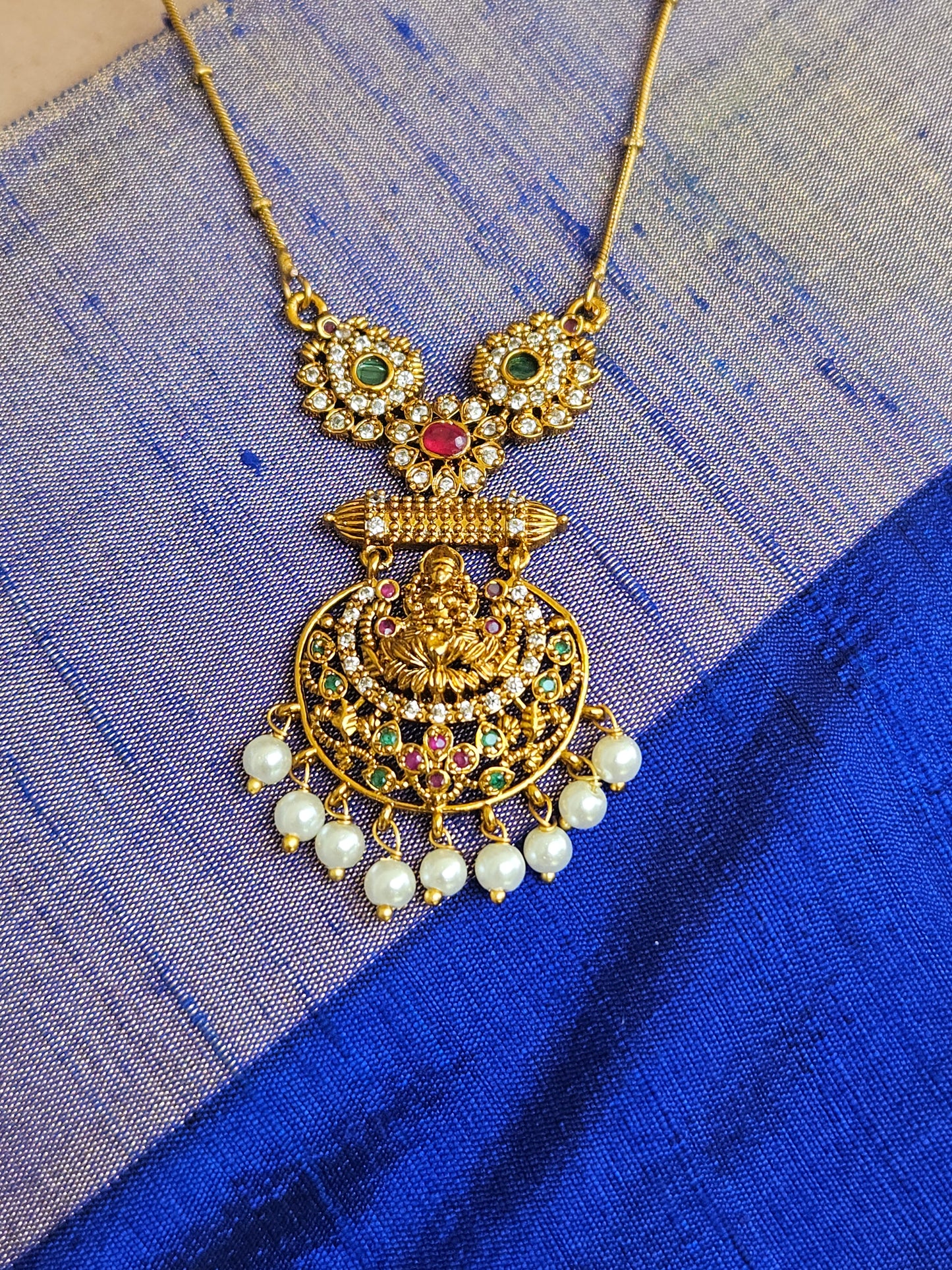 Necklace - long with Lakshmi pendant