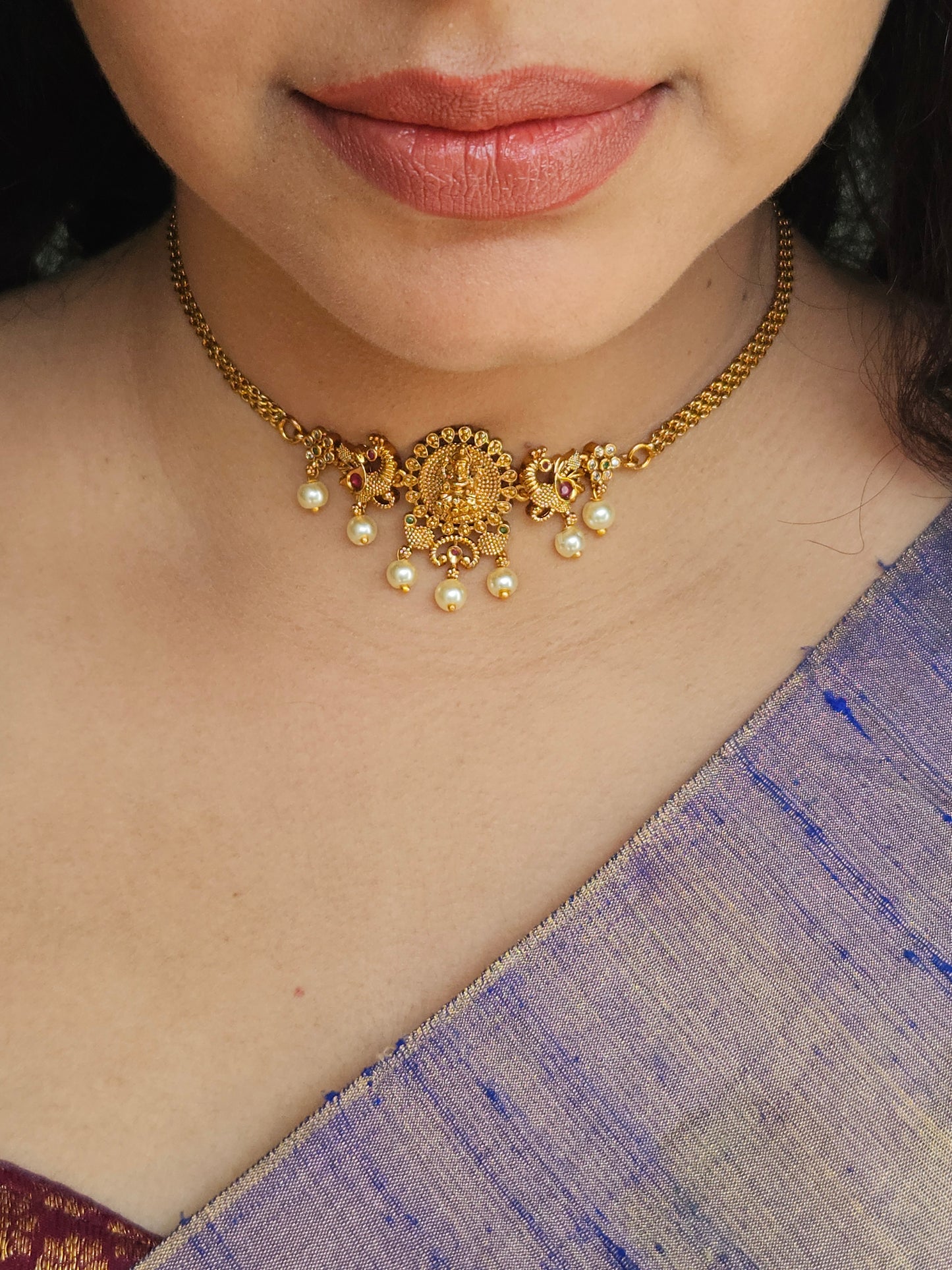 Choker - Lakshmi with white drops