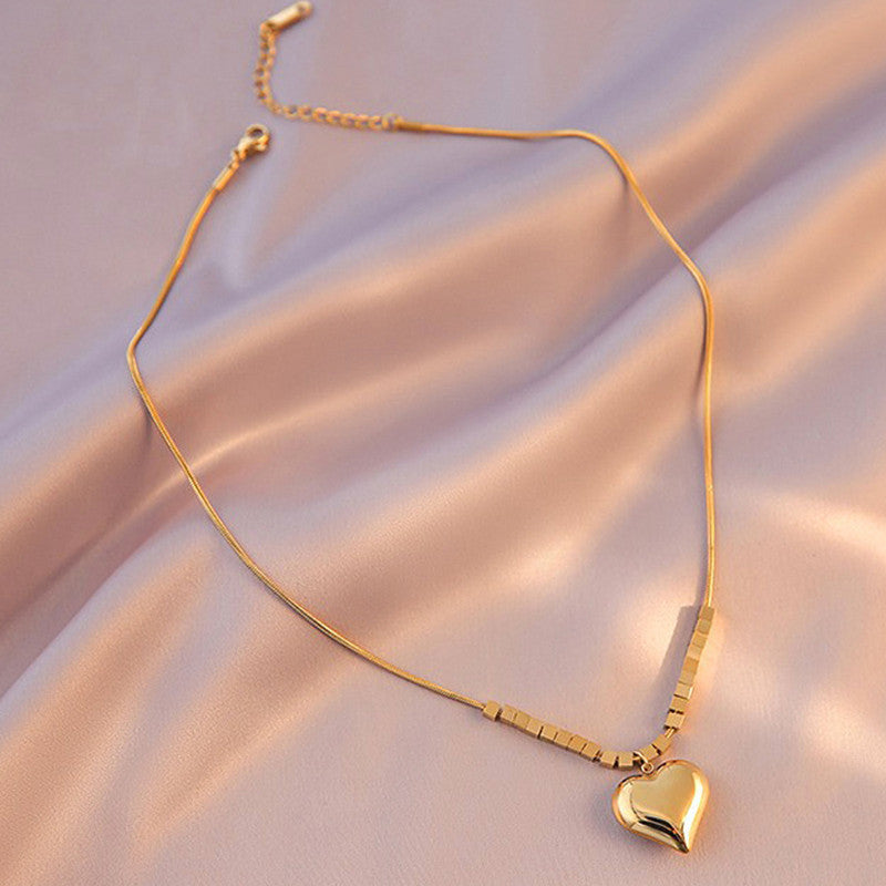 Stainless steel anti-tarnish heart pendant