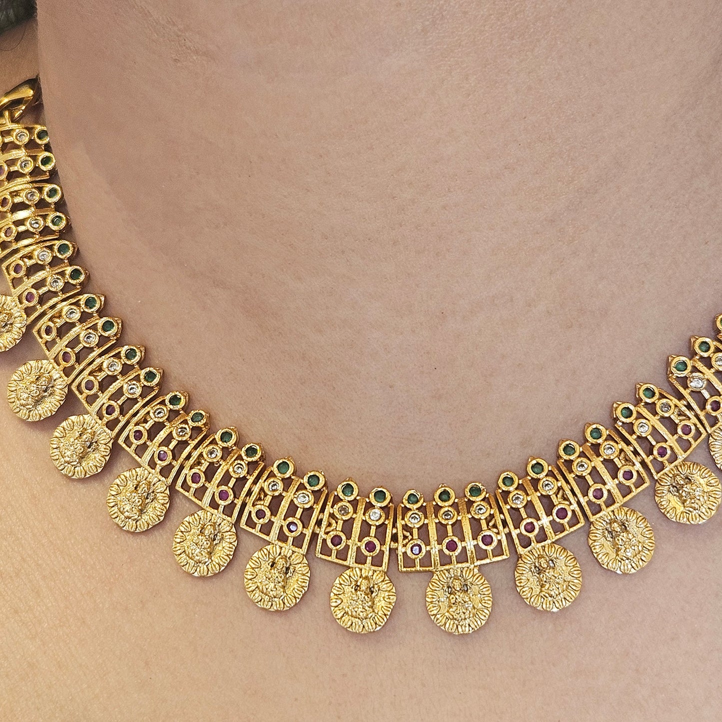 Lakshmi necklace gold finish Premium quality