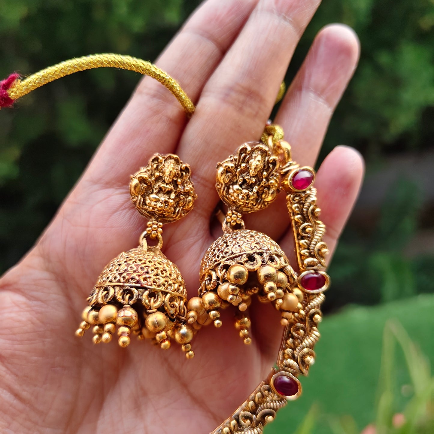 Necklace set Lakshmi design antique finish