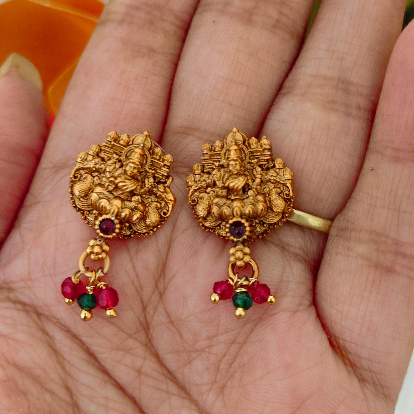 Short haram Double layer Lakshmi pendant