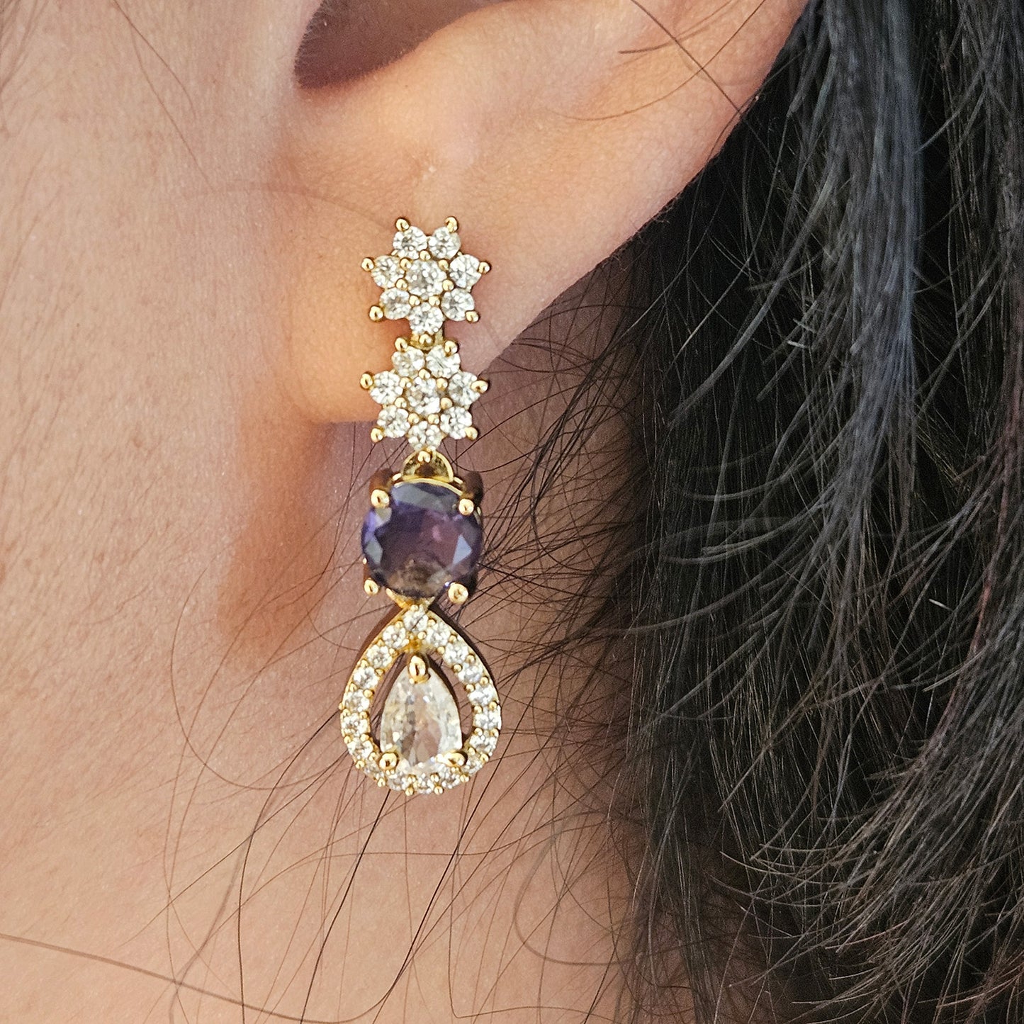 Ad stone necklace purple