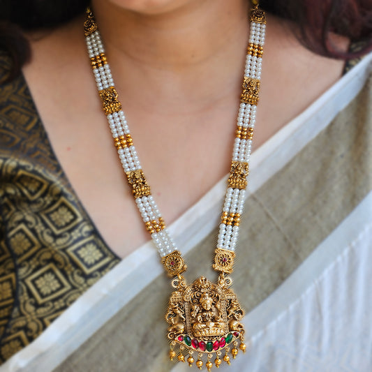 Lakshmi - pearl haram with jhumkas
