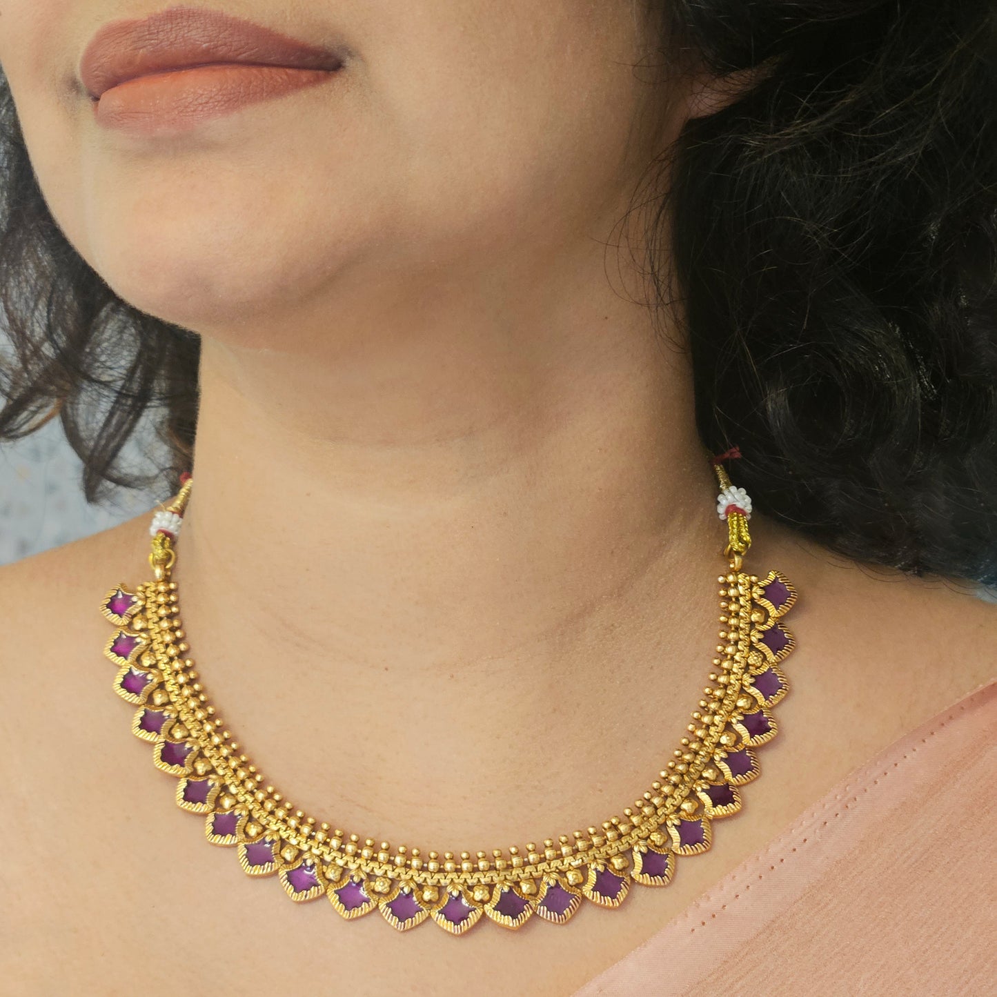 Necklace st palakka Purple
