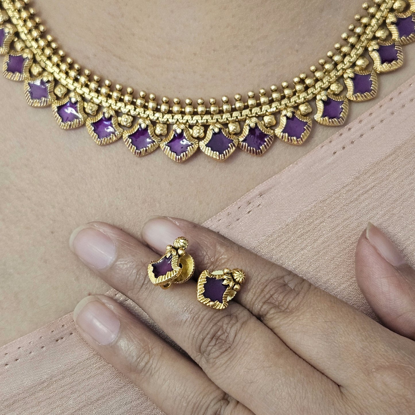 Necklace st palakka Purple
