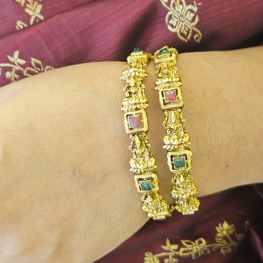 Bangle set of 2 size 2.4 - Antique