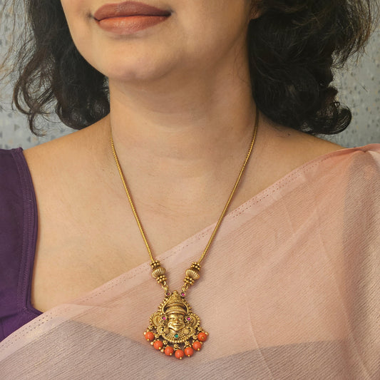 1 Short haram Kathakali Coral beads