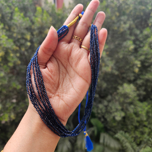 Short haram - multilayer - sugar beads - navy blue