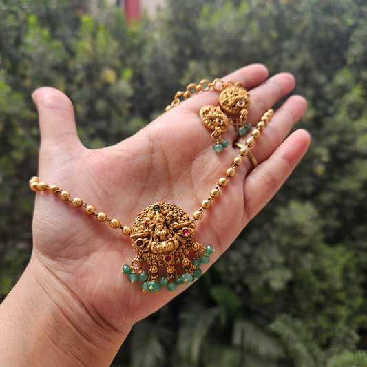 Chocker - Antique Lakshmi with earrings