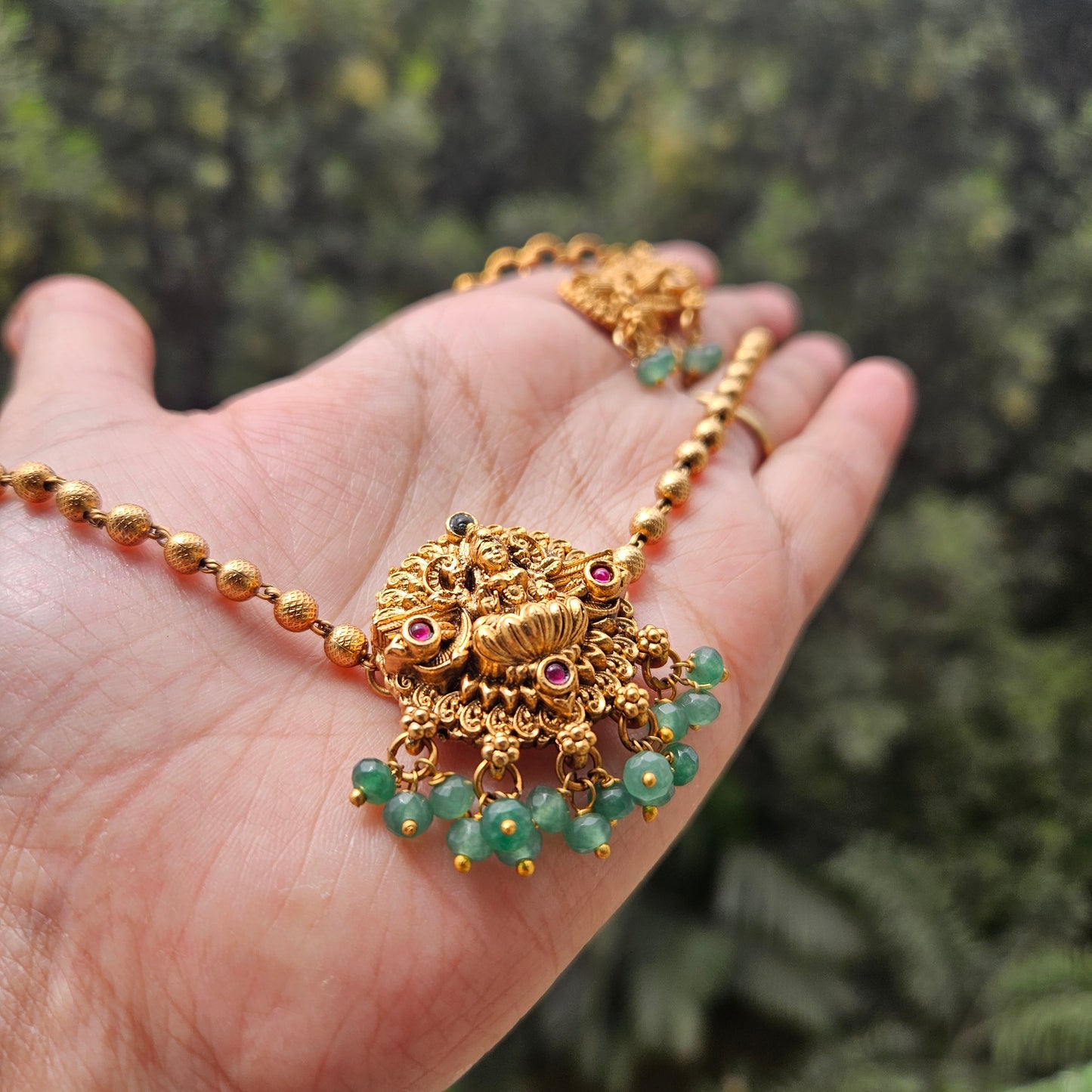 Chocker - Antique Lakshmi with earrings
