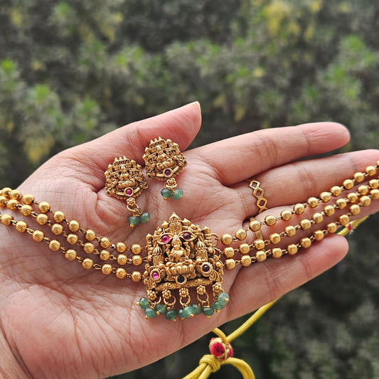 Chocker Antique 3 layer Lakshmi