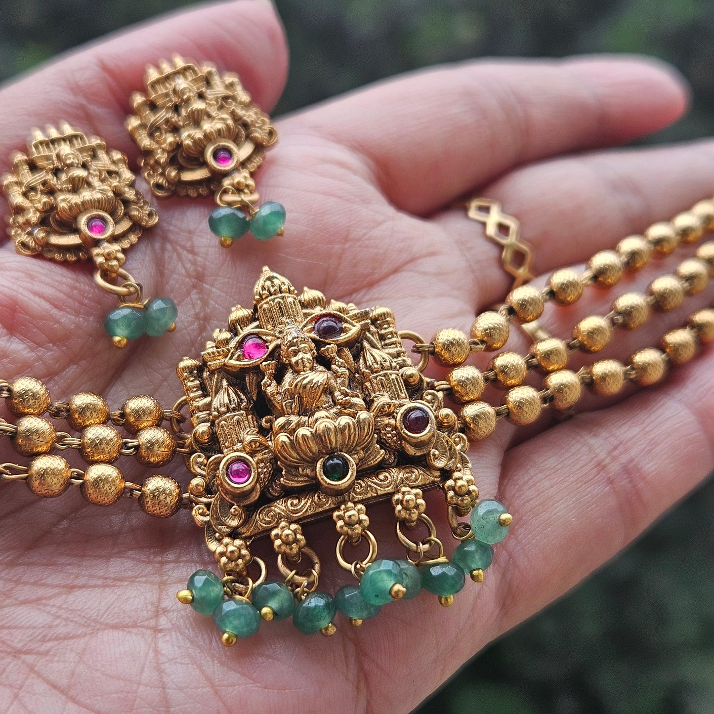 Chocker Antique 3 layer Lakshmi