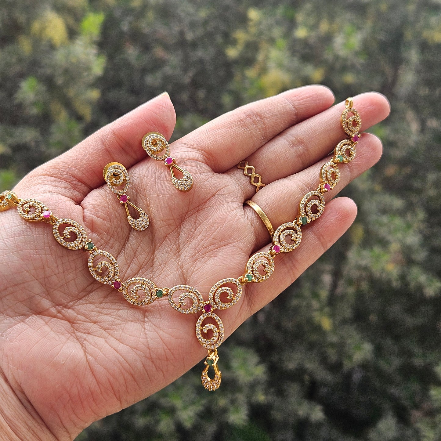 Necklace set AD stone