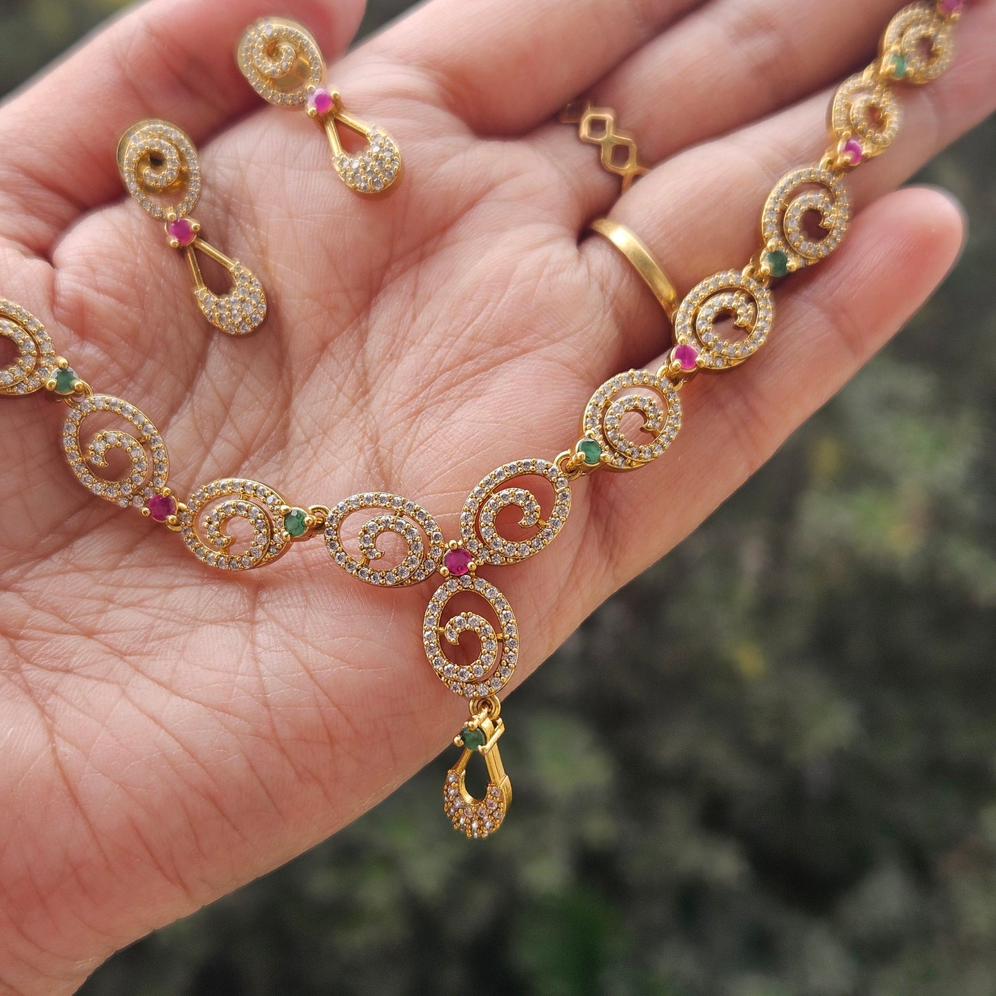 Necklace set AD stone