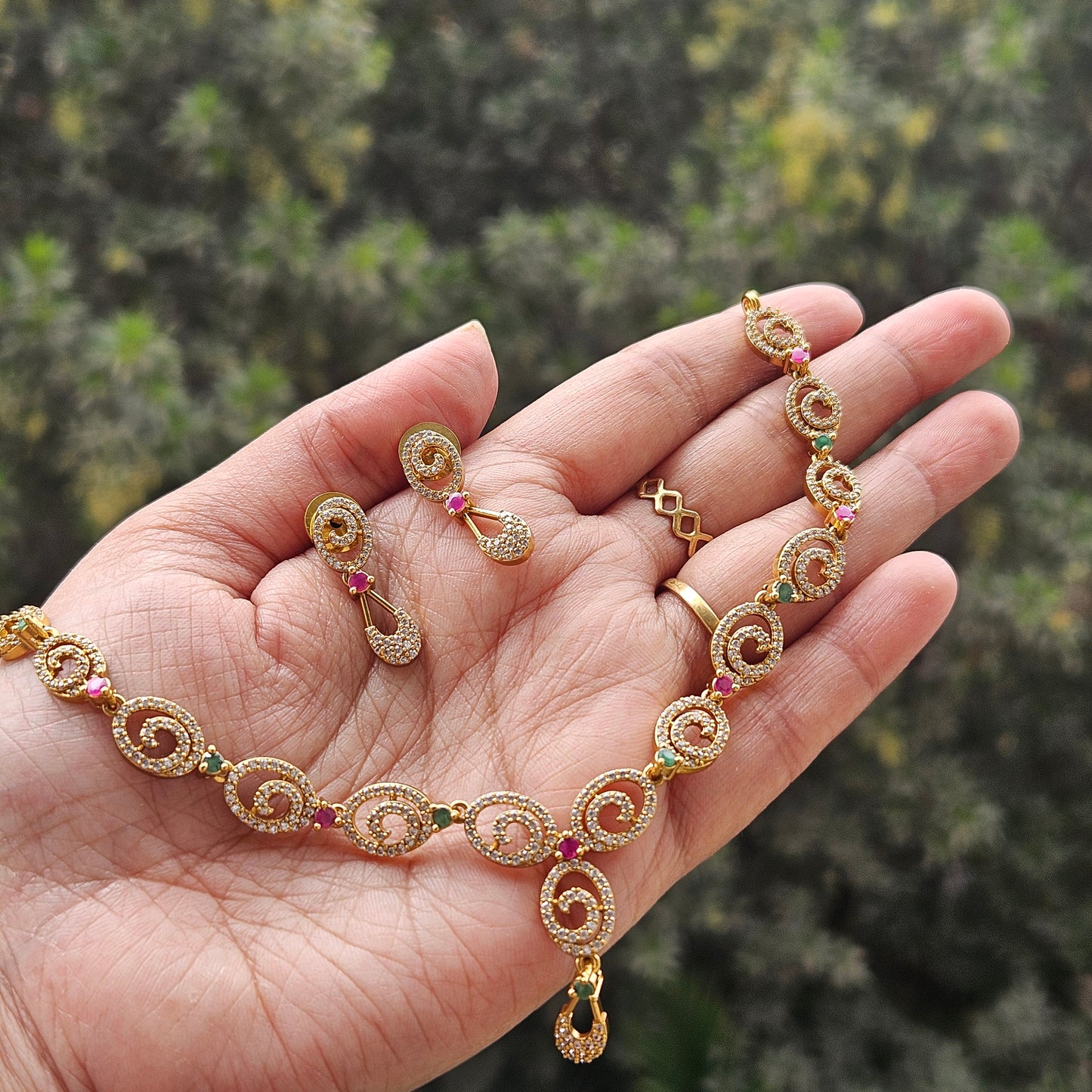 Necklace set AD stone