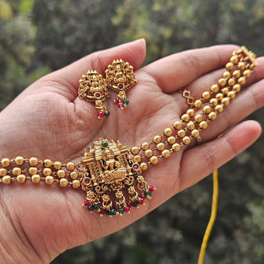 Choker Antique Lakshmi 3 layer