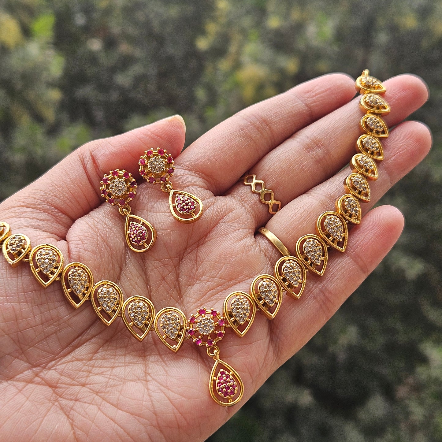 Necklace set AD stone