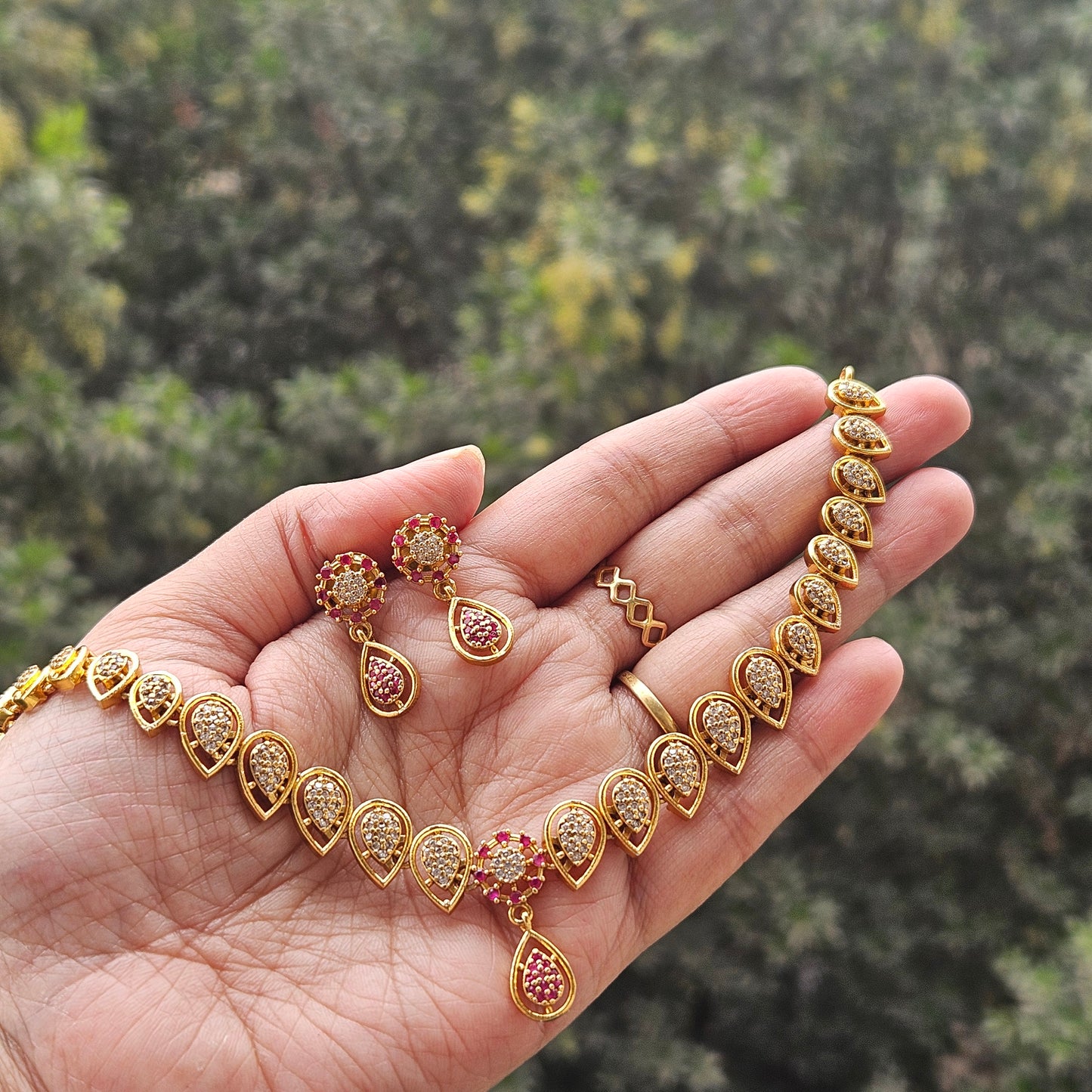 Necklace set AD stone