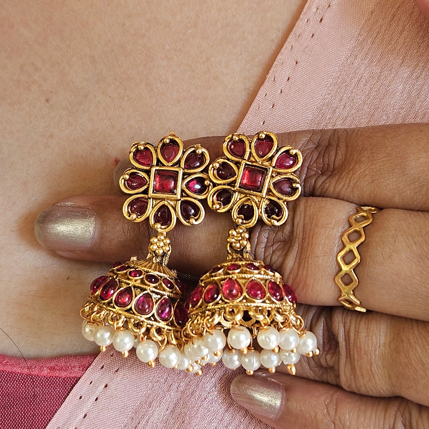 Choker set Non idol Pink stone