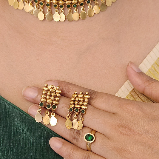 1 Elakkathali Choker - Green - Onam Collection