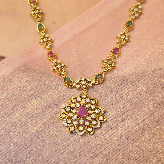 AD necklace set Long Multi colour - Non idol