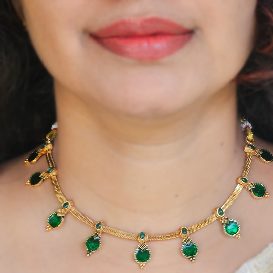 Necklace palakka green
