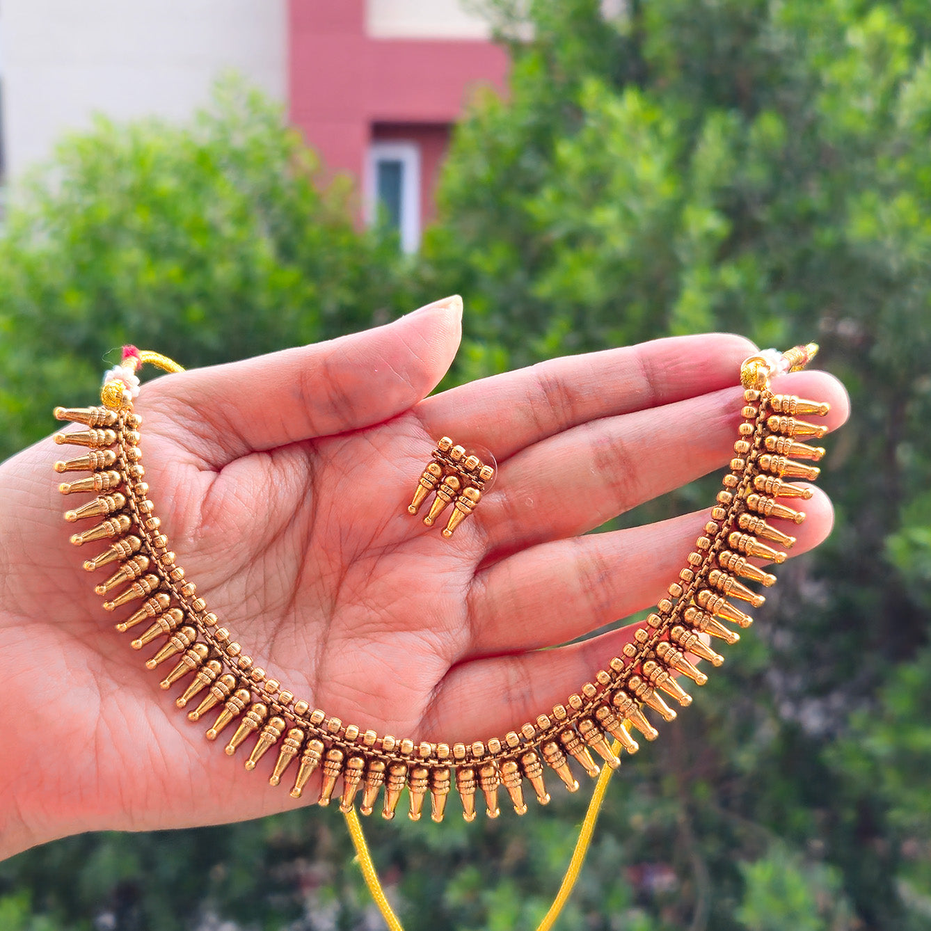 Necklace - traditional - mulla mottu - with earrings