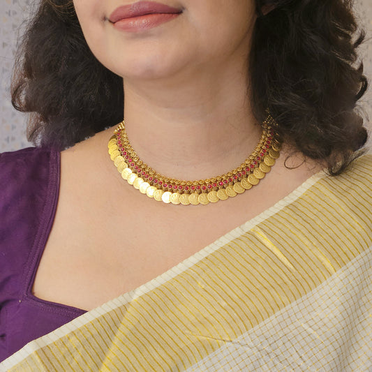 1 Necklace set Coin Lakshmi- Onam