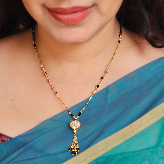 Mangal sutra heart pendant