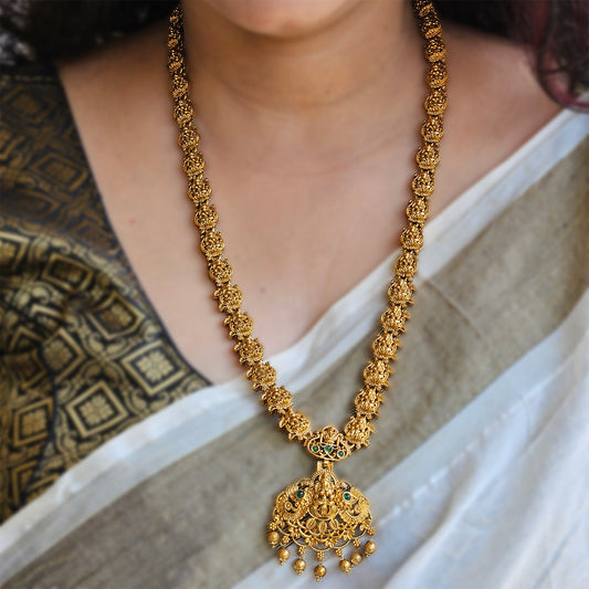 Lakshmi haram with jhumkas