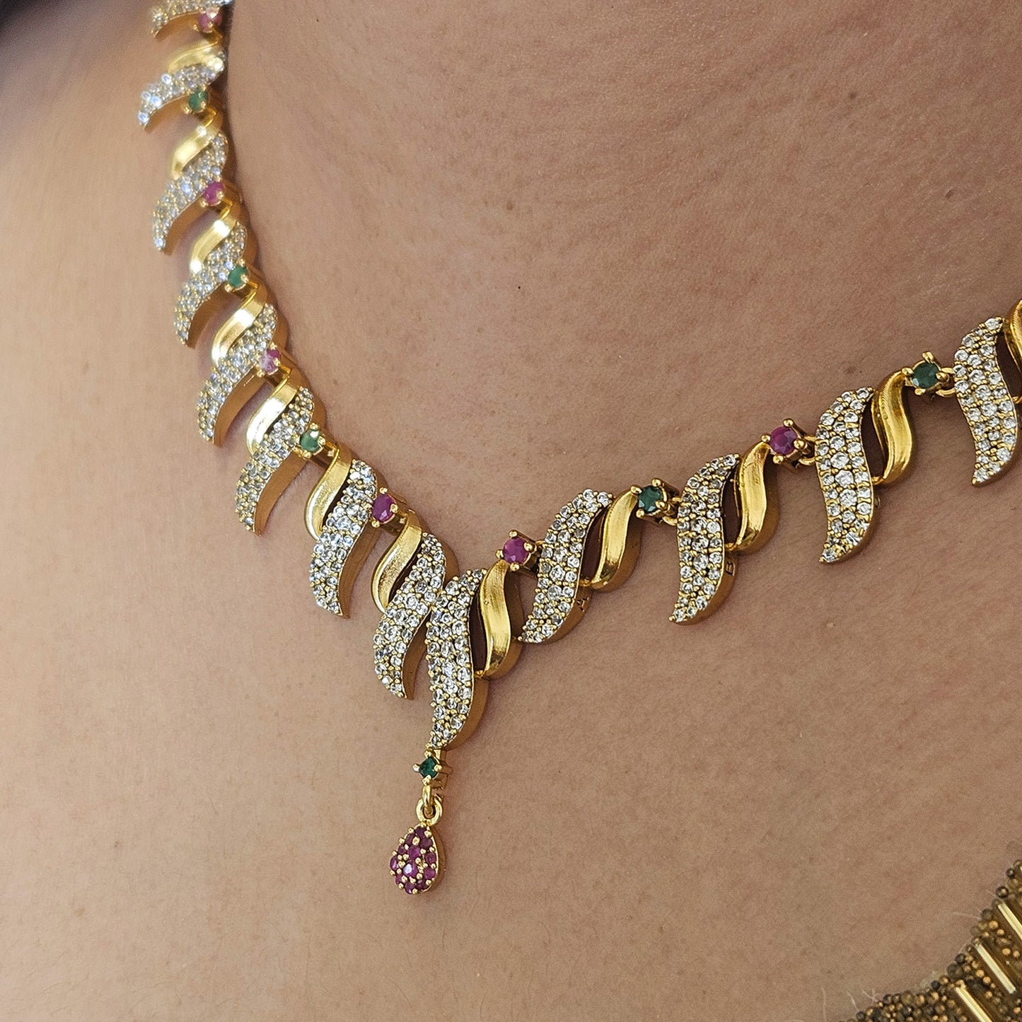 AD stone necklace Premium quality