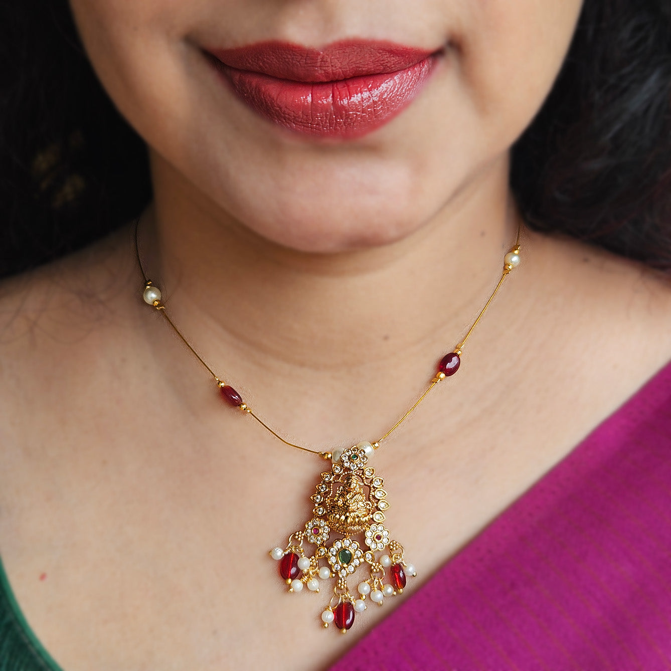 Invisible Laksmi necklace