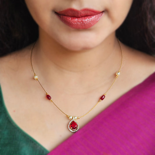 Invisible AD stone pendant