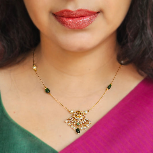 Necklace invisible Lakshmi pendant
