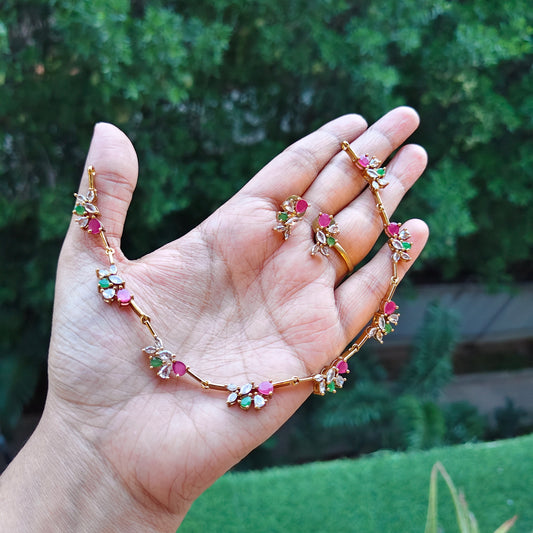 AD stone Necklace set