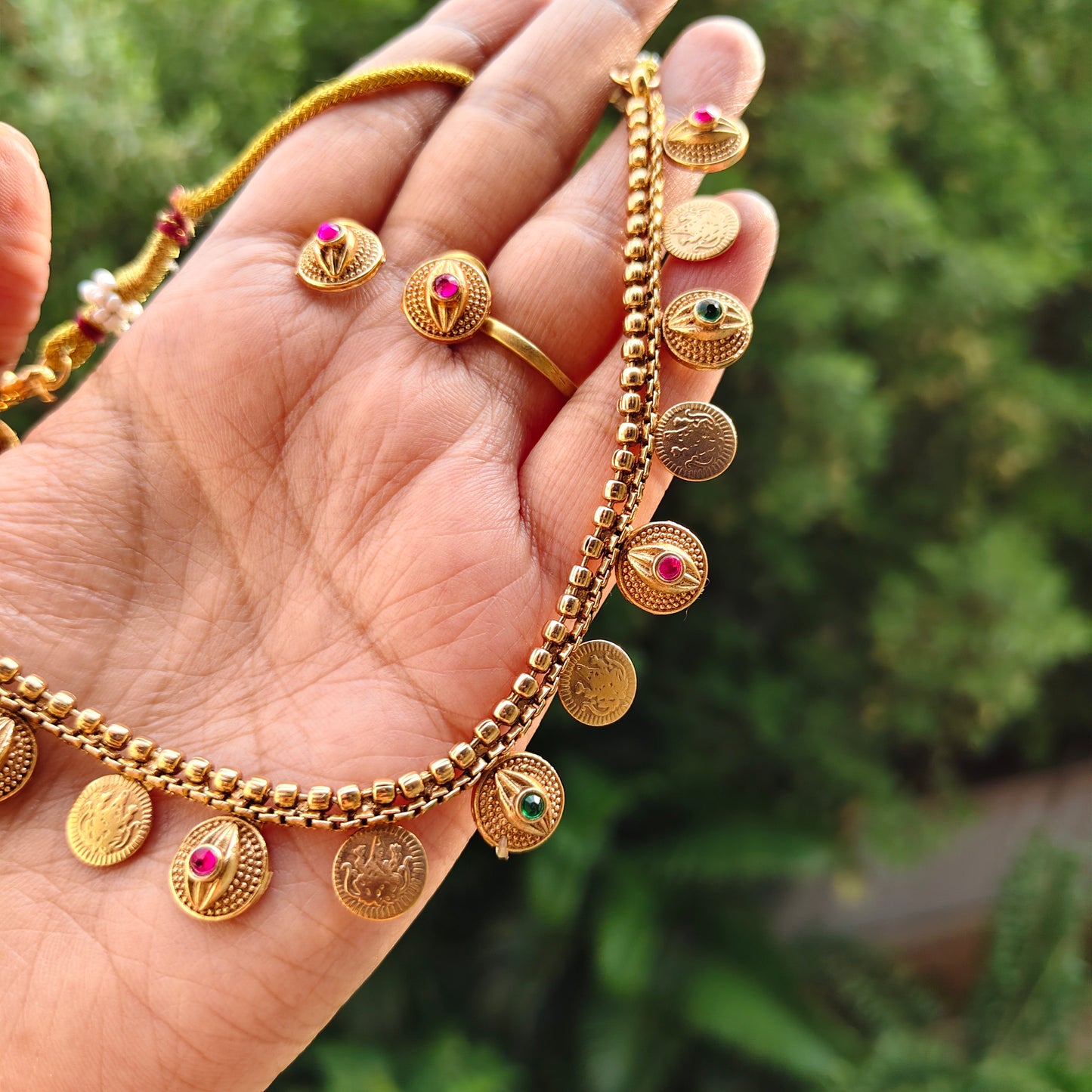 Necklace set Coin Lakshmi