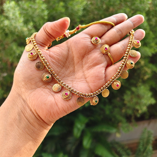 Necklace set Coin Lakshmi
