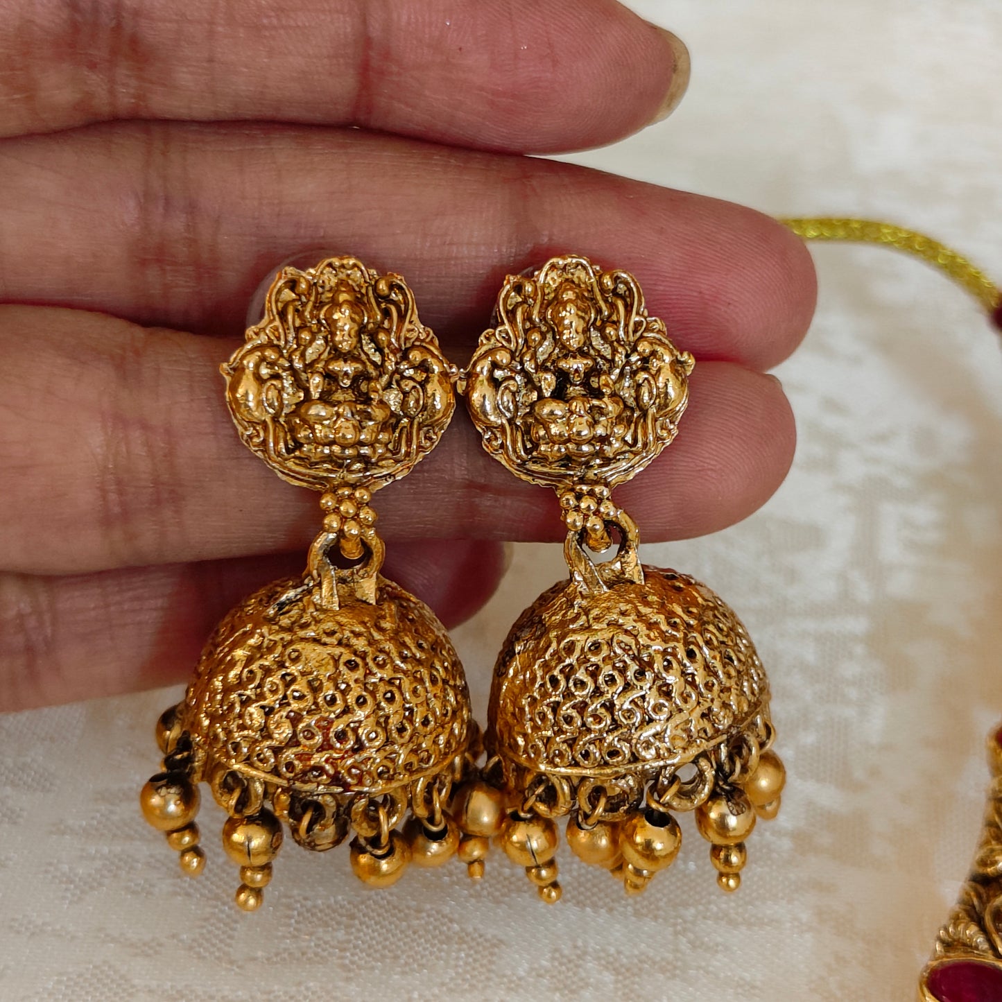 Necklace set Lakshmi design antique finish