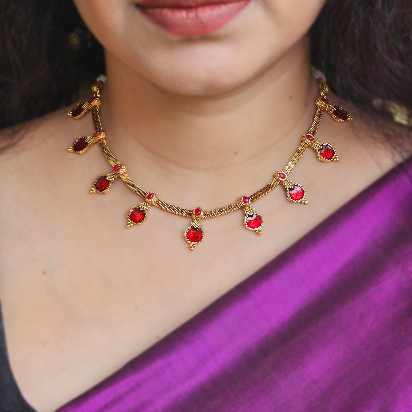 Necklace - Palakka with earrings