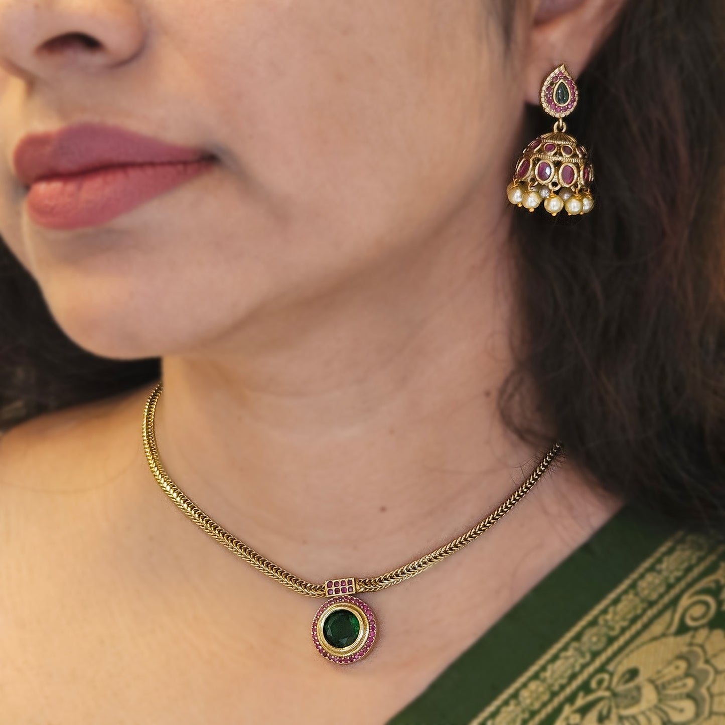 Attige - Antique finish with jhumkas