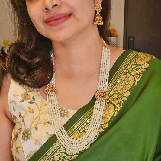 Long haram - Chandraharam with jhumkas