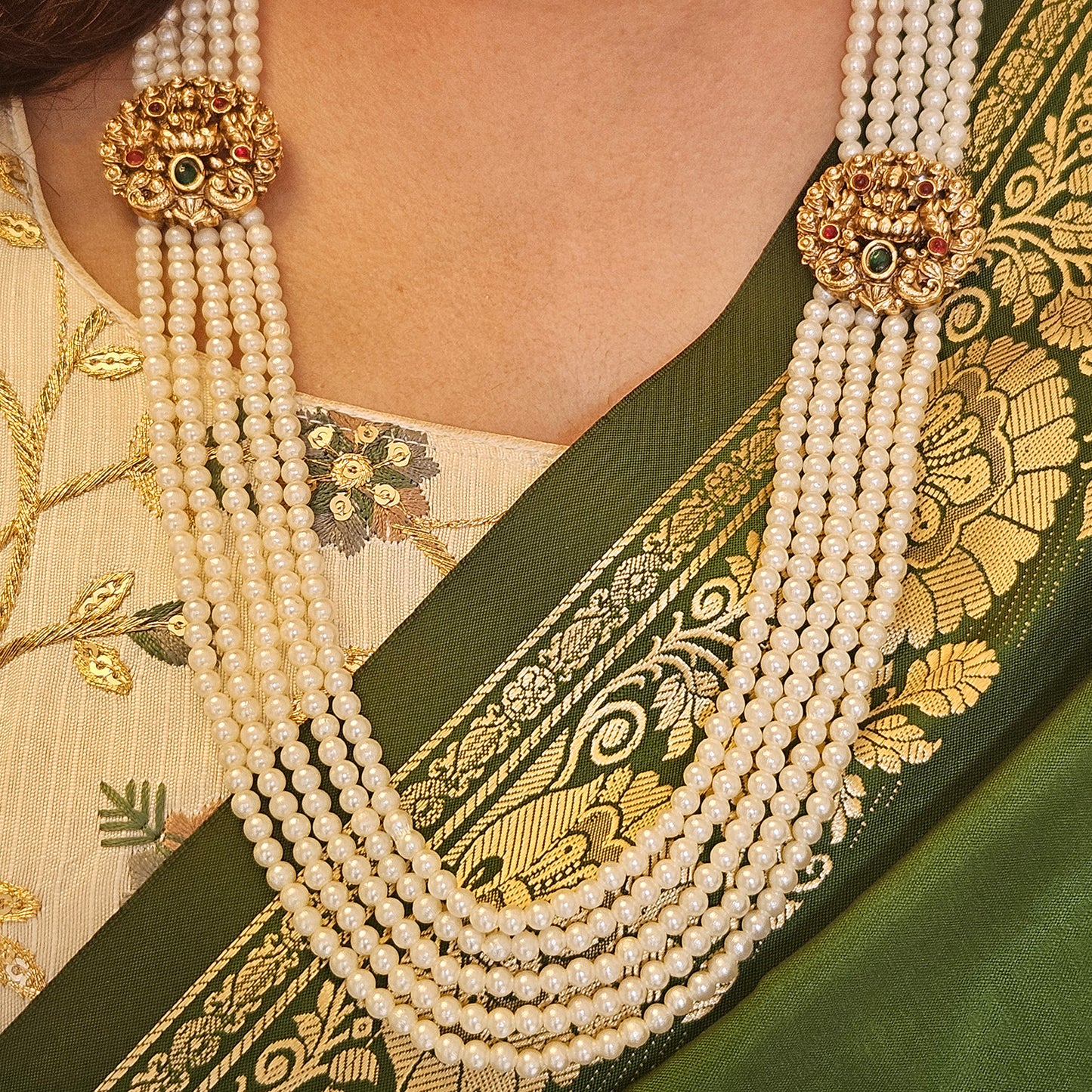 Long haram - Chandraharam with jhumkas