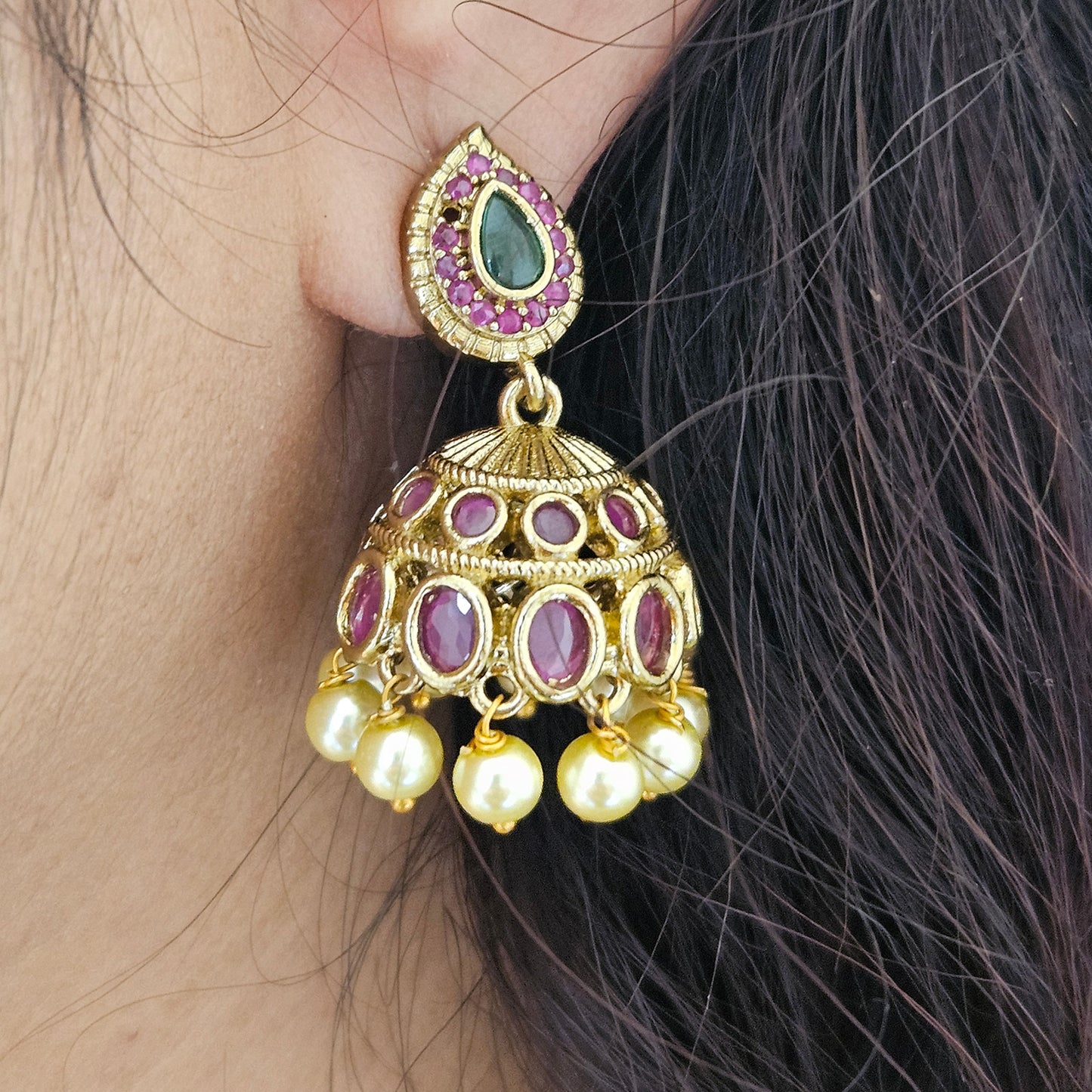 Attige - Antique finish with jhumkas