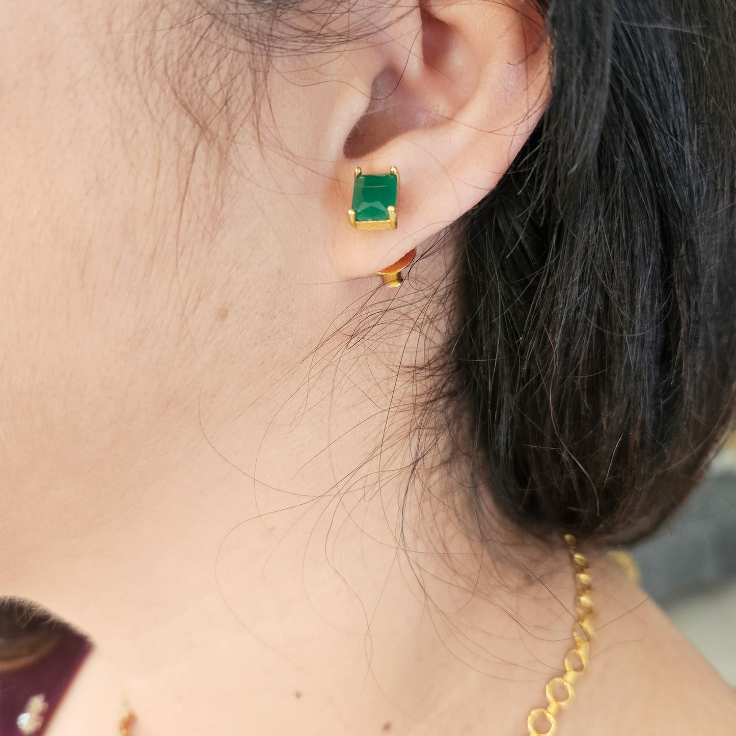 AD stone necklace set - Green