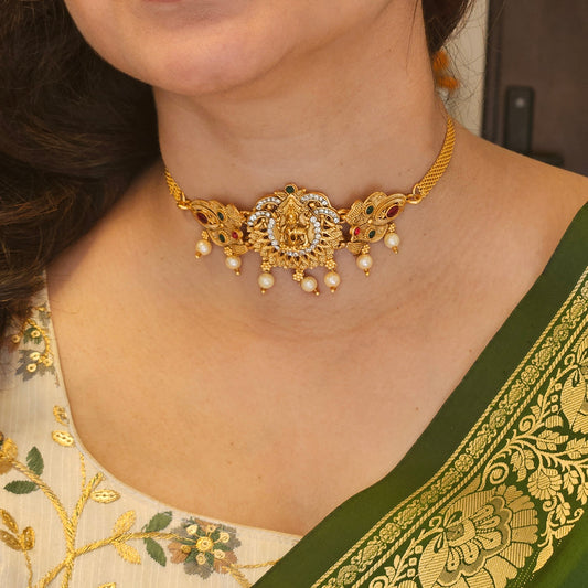 Chocker Lakshmi with jhumkas