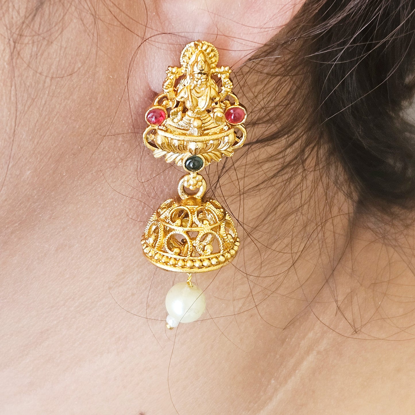Chocker Lakshmi with jhumkas