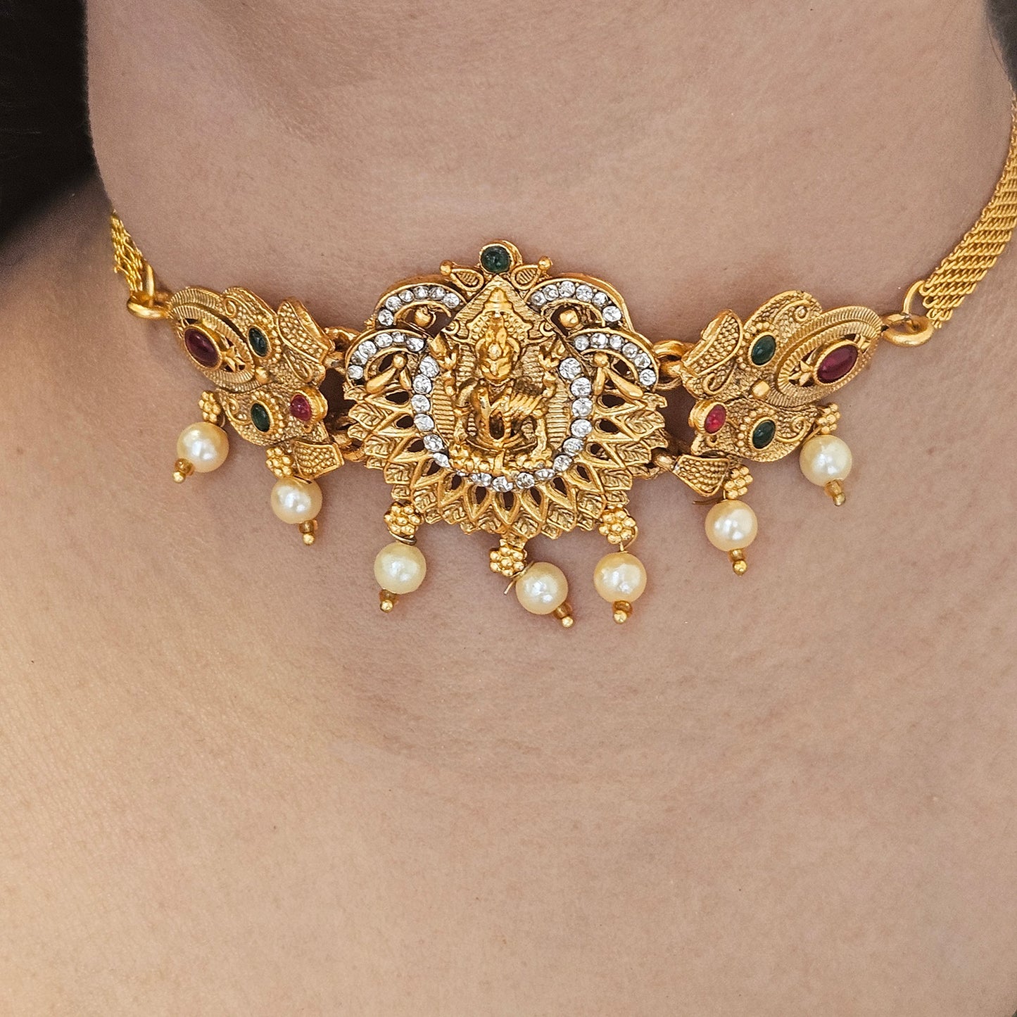 Chocker Lakshmi with jhumkas